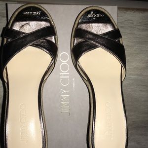 Jimmy Choo Antique Gold Wedge Sandal